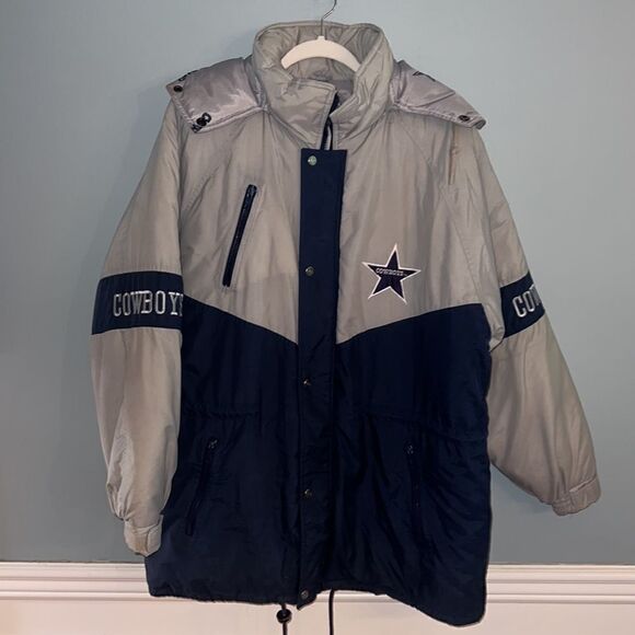 Men’s Dallas Cowboys vintage size M winter insulated jacket coat w hood - Picture 14 of 14